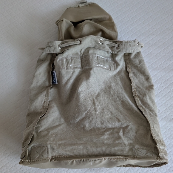 Vintage Disney Winnie The Pooh Beige Canvas Backpack, pockets drawstring Y2K - Picture 5 of 15